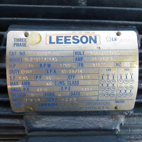 Leeson 150167-60 10HP Electric Motor 230/460V 3Ph W/ Rexroth Hydraulic Pump