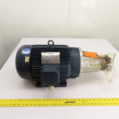 Leeson 150167-60 10HP Electric Motor 230/460V 3Ph W/ Rexroth Hydraulic Pump
