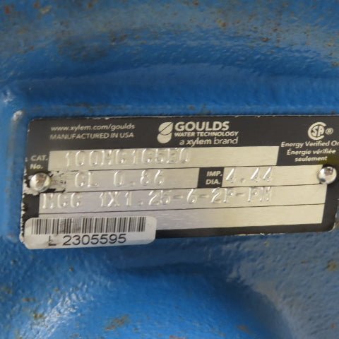 Goulds 100NG1C5E0 1/2HP Centrifugal End Suction Pump 230/460V 3Ph 4.44" Impeller