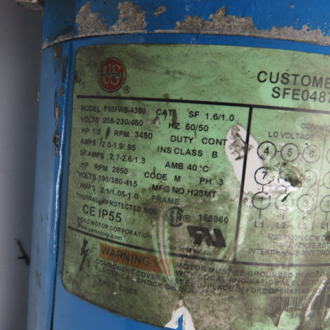 Goulds 100NG1C5E0 1/2HP Centrifugal End Suction Pump 230/460V 3Ph 4.44" Impeller