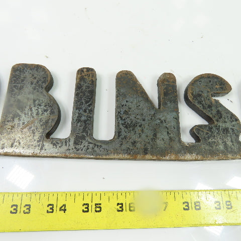 Robinson Vintage Industrial Cast Iron Machinery Equipment Logo Nameplate Sign