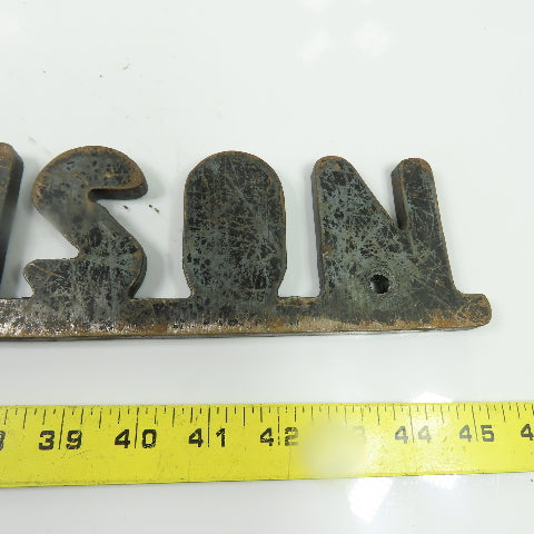 Robinson Vintage Industrial Cast Iron Machinery Equipment Logo Nameplate Sign