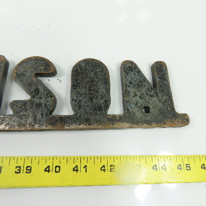 Robinson Vintage Industrial Cast Iron Machinery Equipment Logo Nameplate Sign