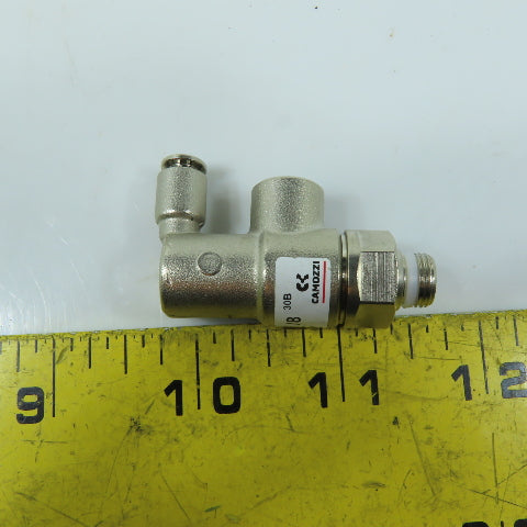 Camozzi VBU 1/8 Bidirectional Blocking Pneumatic Valve 1/8"NPT x 5/32 PTC