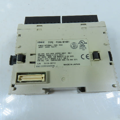 IDEC FC5A-D12S1E MicroSmart PLC CPU Module with FC4A-N16B1 Expansion Unit 24VDC
