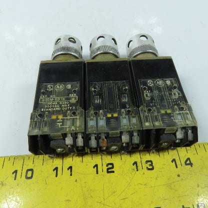 Allen-Bradley 800MR-PGA16S White Clear Push Button Switch 110/120V Lot of 3