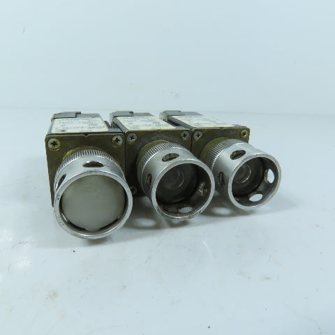 Allen-Bradley 800MR-PGA16S White Clear Push Button Switch 110/120V Lot of 3