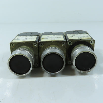 Allen-Bradley 800MR-A2 Black Flush Head Momentary Push Button Switch Lot of 3