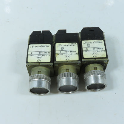 Allen-Bradley 800MR-A2 Black Flush Head Momentary Push Button Switch Lot of 3