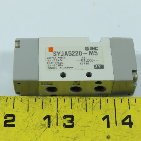 SMC SYJA5220-M5 Air Piloted Valve 5 Port 2 Position Double M5x0.8