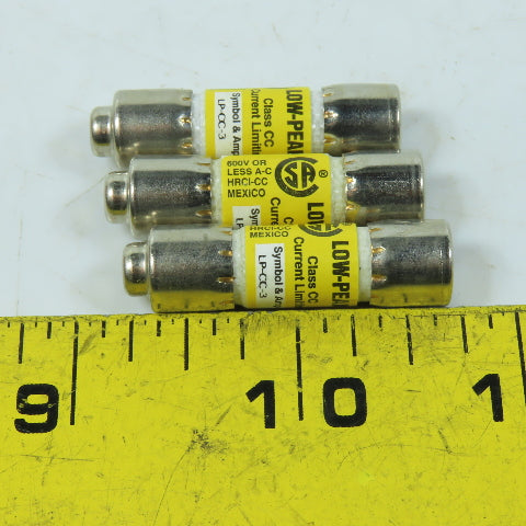 Bussmann LP-CC-3 Class CC Current Limiting Time-Delay Fuse 3A 600V Lot of 3