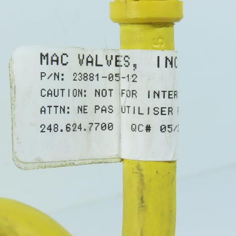 MAC Valves 23881-05-12 Single-Ended Cable Assembly 5-Pin Mini Female