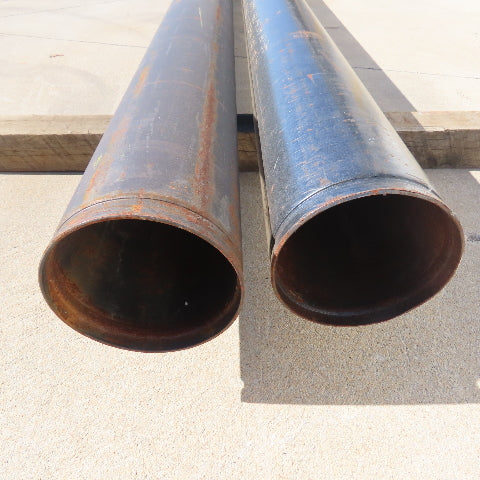 6" NPS SCH 10 Carbon Steel Pipes 6" Nominal 21' Length Lot of 2
