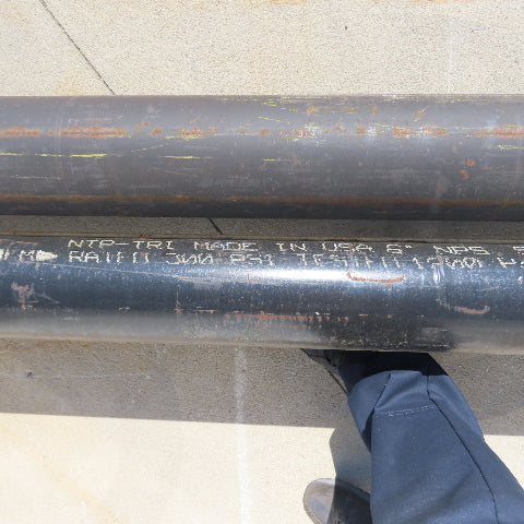 6" NPS SCH 10 Carbon Steel Pipes 6" Nominal 21' Length Lot of 2
