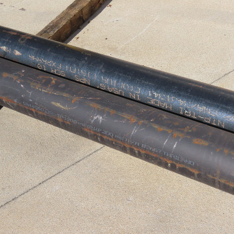 6" NPS SCH 10 Carbon Steel Pipes 6" Nominal 21' Length Lot of 2