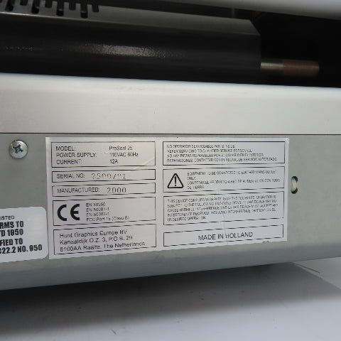 Seal ProSEAL 25 Pouch Laminator 25" 110VAC 12A Tested