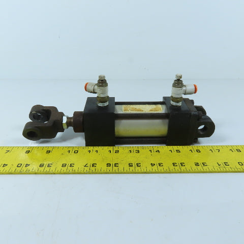 T-Mac T1C-1.5X1.5-N-2-EE1-N 1-1/2" Bore 1-1/2" Stroke Double Acting Air Cylinder