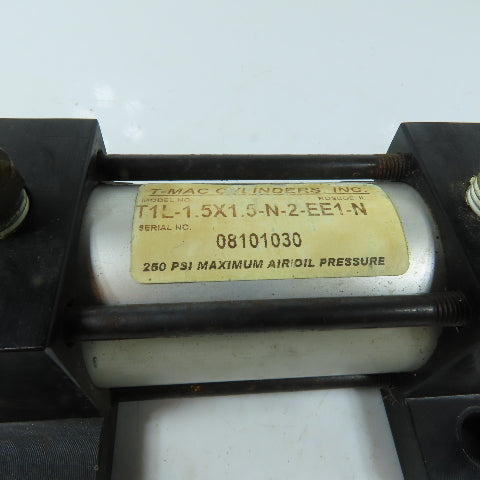 T-Mac T1L-1.5X1.5-N-2-EE1-N 1-1/2" Bore 1-1/2" Stroke Double Acting Air Cylinder