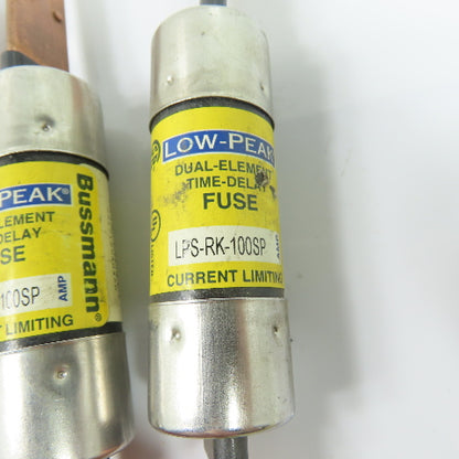 Bussmann LPS-RK-100SP 100A Time-Delay Current Limiting Fuse 600VAC Lot Of 3