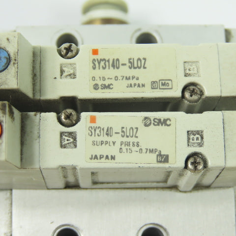 SMC SY3140-5LOZ 2-Station Solenoid Valve Manifold Block 24VDC