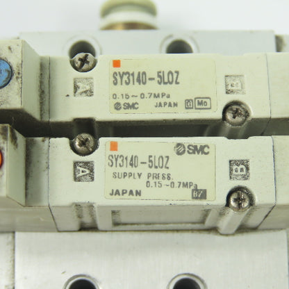 SMC SY3140-5LOZ 2-Station Solenoid Valve Manifold Block 24VDC