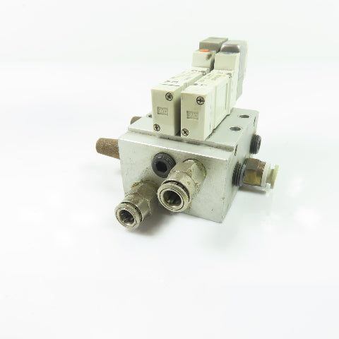 SMC SY3140-5LOZ 2-Station Solenoid Valve Manifold Block 24VDC