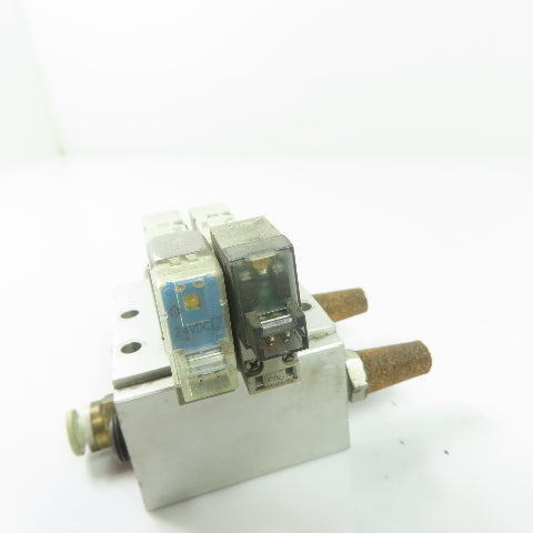 SMC SY3140-5LOZ 2-Station Solenoid Valve Manifold Block 24VDC
