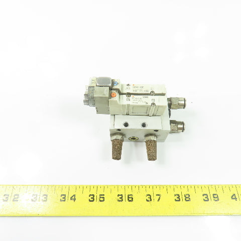 SMC SY3140-5LOZ 2-Station Solenoid Valve Manifold Block 24VDC
