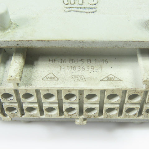 HTS 1-1103639-1 HE.16.Bu.S 16 Pin Power Connector Male & Female Set 500V 16A