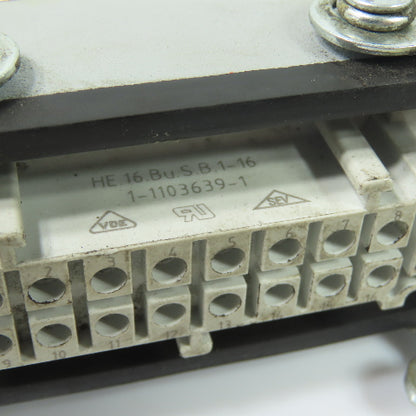 HTS 1-1103638-1 16 Pin Power Connector Male & Female Set 500V 16A