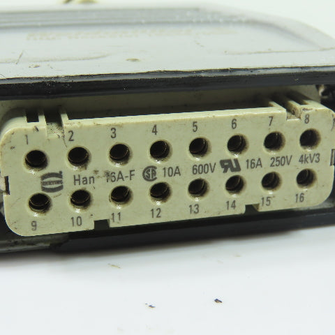Weidmuller HDC Rockstar 16-Pin Heavy Duty Industrial Connector Hood and Base Set
