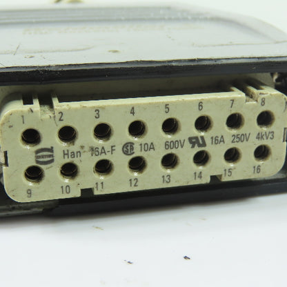 Weidmuller HDC Rockstar 16-Pin Heavy Duty Industrial Connector Hood and Base Set