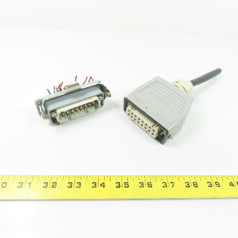 Weidmuller HDC Rockstar 16-Pin Heavy Duty Industrial Connector Hood and Base Set