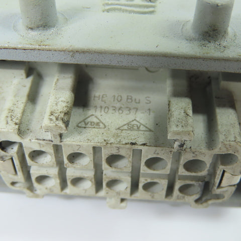 HTS 1-1103637-1 1-1103636-1 Power Connector Male & Female Set 10-Pin 16A 400V