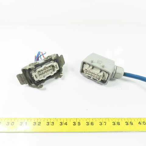 HTS 1-1103637-1 1-1103636-1 Power Connector Male & Female Set 10-Pin 16A 400V