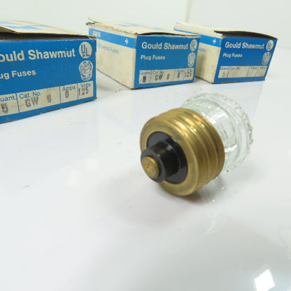 Gould Shawmut GW 6 Edison Base Glass Plug Fuses 125V 6A Lot of 19