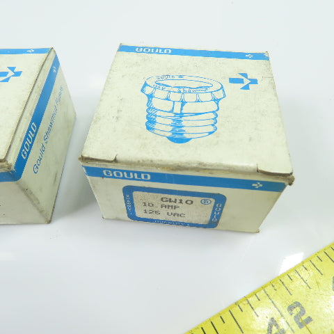 Gould Shawmut GW10 Glass Plug Fuses 10A 125VAC Lot Of 20