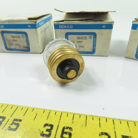 Gould Shawmut GW10 Glass Plug Fuses 10A 125VAC Lot Of 20