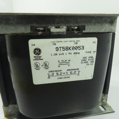 GE 9T58K0053 Control Transformer 1.50kVA 1Ph 220/480V Pri 110/120V Sec