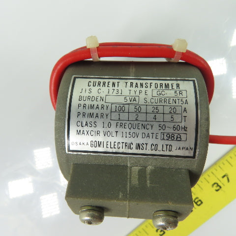 Osaka Gomi Electric GC-5R Current Transformer 5VA Class 1.0 1150V