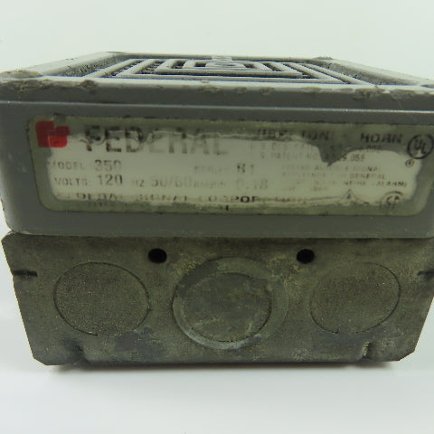 Federal Signal Model 350 Vibratone Horn 120VAC 0.22A Ser B1