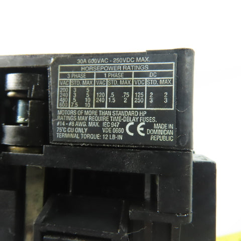 Allen-Bradley 194R-NC030P3 30A Fused Disconnect Switch 600V AC