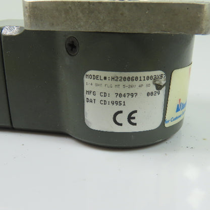 Dynapar H22006011002X57 Rotary Shaft Encoder 5-26V 1/4" Shaft Flange Mount 4 Pin