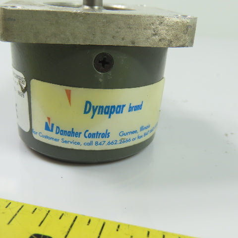 Dynapar H22006011002X57 Rotary Shaft Encoder 5-26V 1/4" Shaft Flange Mount 4 Pin
