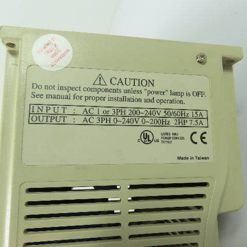 TECO FM50-202-C Fluxmaster AC Drive VFD 200-240V 2HP 7.5A Output