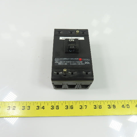 Matsushita BBC3-20 BC-30 20A 3-Pole Circuit Breaker 220VAC 3P 30AF
