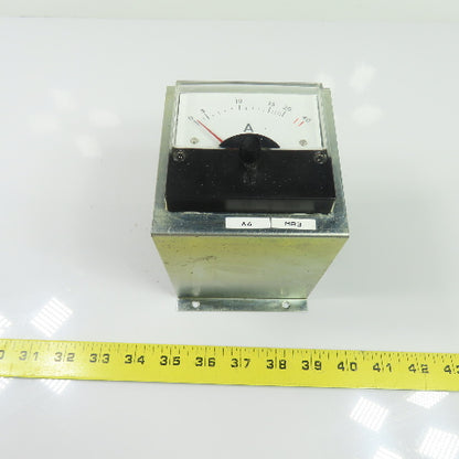 Gomi Electric J4994S Analog AC Ammeter Panel Meter 20/5A 24VDC
