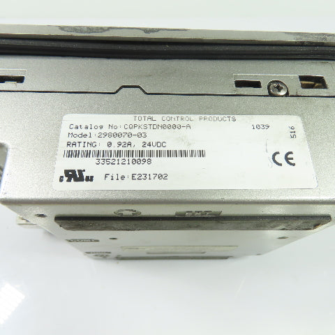 Total Control Products CQPKSTDN0000-A QuickPanel Operator Interface Panel 24VDC