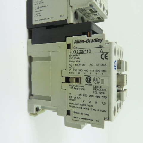 Allen-Bradley 140M-C2E-B63 Manual Motor Starter W/100-C09*10 Contactor 120V Coil