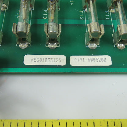 K-Tron 9191-600520B KEG01033125 Relay Fuse Circuit Board 12VDC